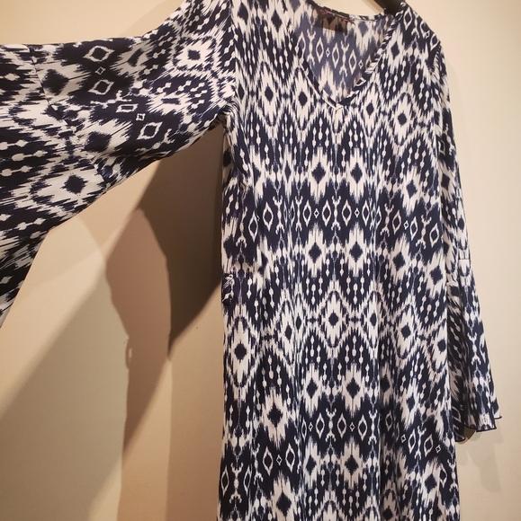 Say Any Thing Diamond Ikat Challis Tunic Dress - Picture 4 of 7